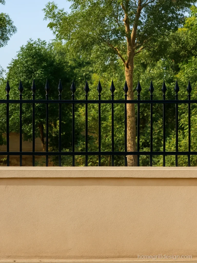Jangla design for home with spear tops on the boundary wall